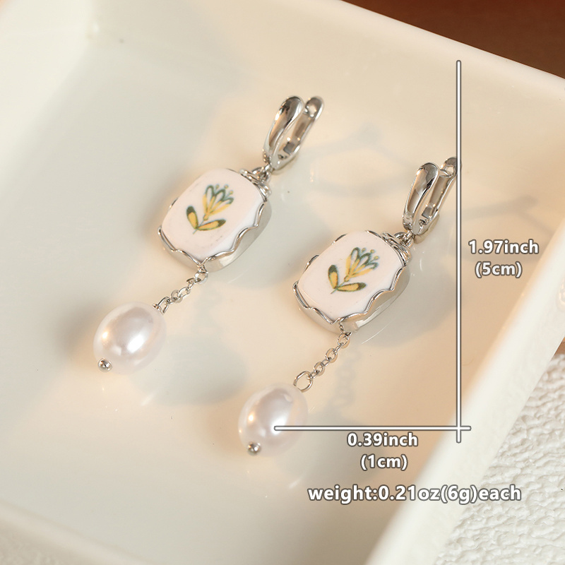 Elegant Floral Drop Earrings with Mini Flowers